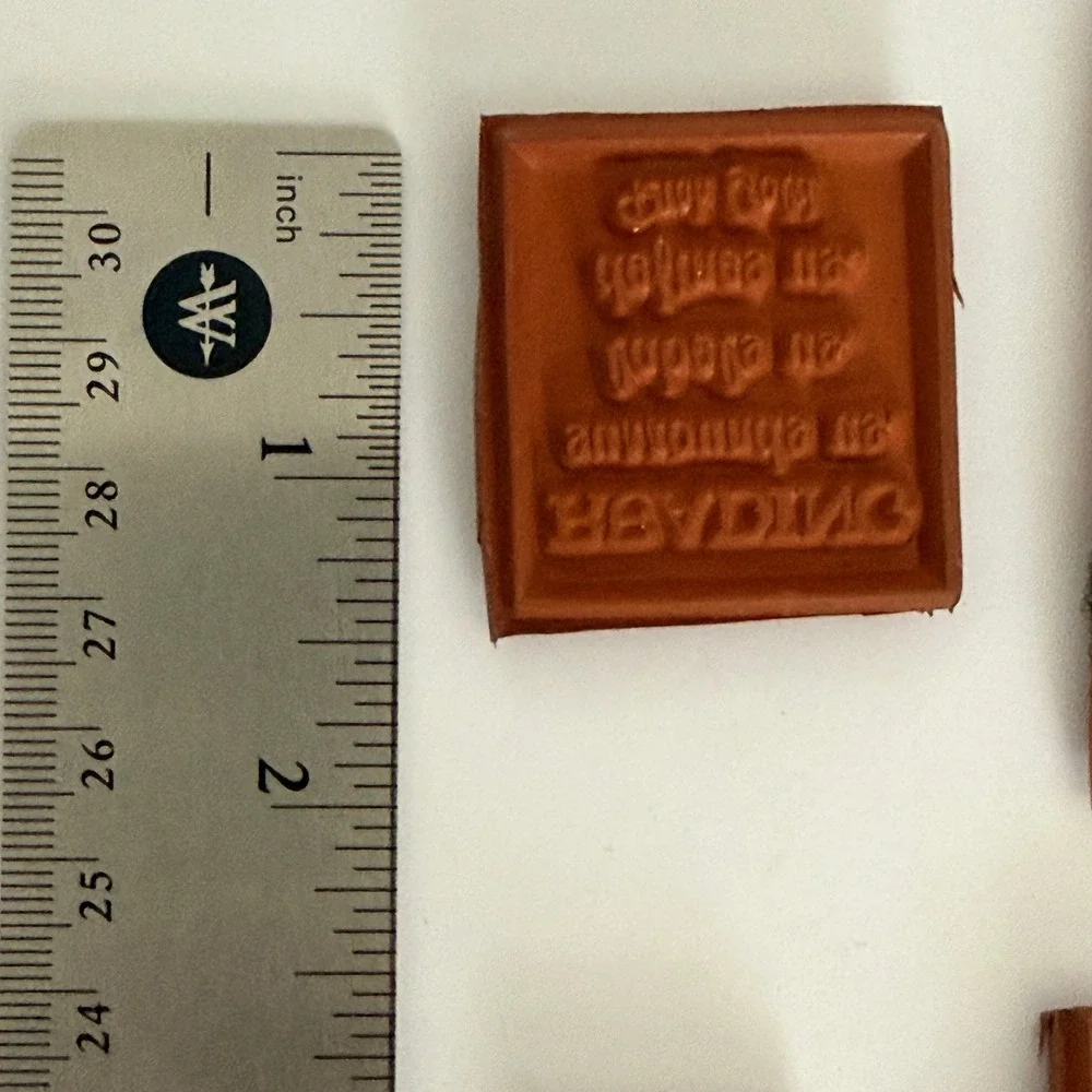 Literary Quote Rubber Stamp Set Unbranded Acrylic Blocks Books Library Red 15pc